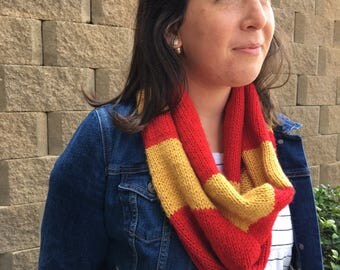 Gryffindor Infinity Scarf; Bookish Scarf
