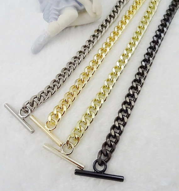 9mm gold silver gunmetal Chain Strap black purse strap handles bag hadnbag Purse Replacement ...