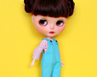 Blythe Overalls and Shirt, Playsuit, Neo Blythe Outfit
