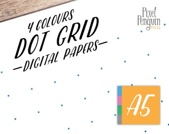 Dot Grid Printable, A5 Dot Paper, Bullet Journalling, Bujo Sheet Planner, Bullet Journal Printable, Bujo Insert, Filofax, Starter Kit