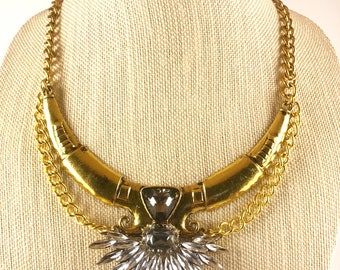 Gold and rhinestones