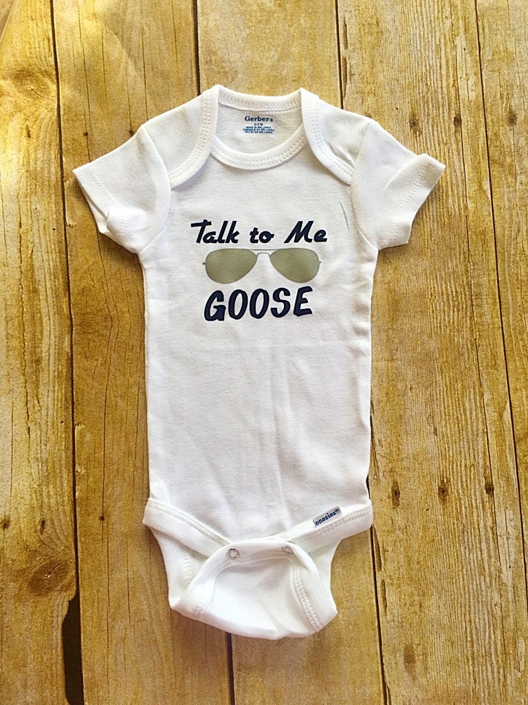 Talk to me Goose Baby Onesie // Top Gun Onesie // Baby Onesie