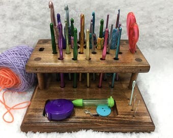 Crochet Hook Holder, Crochet Hook Stand , Crochet Hook Caddy, Crochet Hook Organizer, Hook Storage, Crochet Supplies, Mother's Day Gift