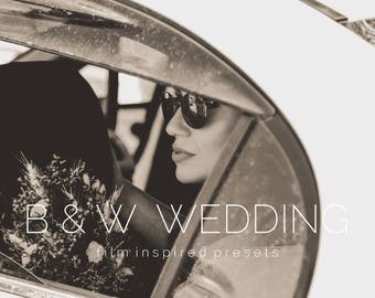 10 Black & White Wedding Lightroom Presets