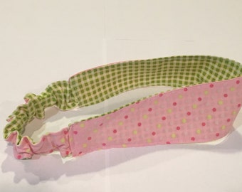 Polkadots and Gingham Reversible Headband