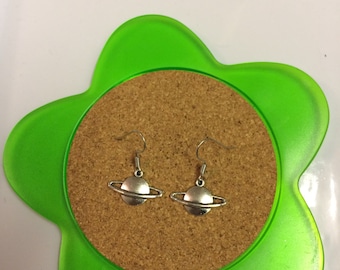 Handmade planet dangle earrings