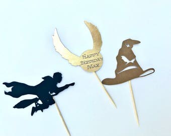 Harry Potter Cupcake Toppers, Personalized