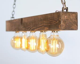 Ceiling Light, Wood Fixture, Reclaimed Wood Light, Rustic Light, Home Fixture, Rustic Lighting, Kitchen Lighting, Restaurant Lighting