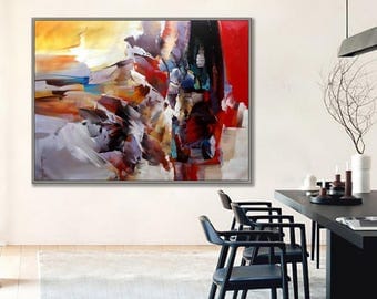 Abstract Art, Abstract Painting, Modern Art , Contemporary Art, 36x48"/90x120cm Large Art
