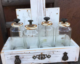 Rustic Storage Jar with Display Box