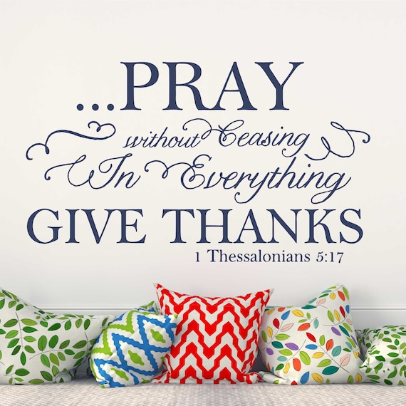1 Thessalonians 517 Pray Without Ceasing Verse Vinyl Wall