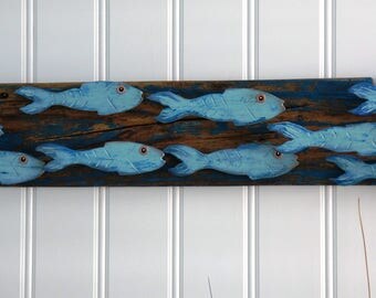 Wooden Fish Wall Art painted wood fish | etsy Wooden Fish Wall Art painted wood fish | etsy