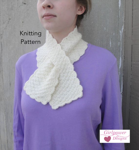 Pull Through Scarf Knitting Pattern, Easy Ascot Neck ...