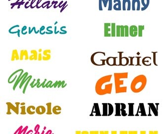 Personalized Vinyl Name Decal Sticker, Any Name Decal, Any Word Decal, Custom Vinyl Decal, Name Decal, Vinyl Name Decal, Label, Name Sticker