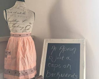 Adorable Orange Stitched Apron