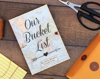 Bucket List Journal, Personalized Wedding Anniversary or Retirement Gift, Our Bucket List for the Bride and Groom, You are my Bucket List