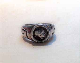 Vintage Goddess Athena sterling silver ring