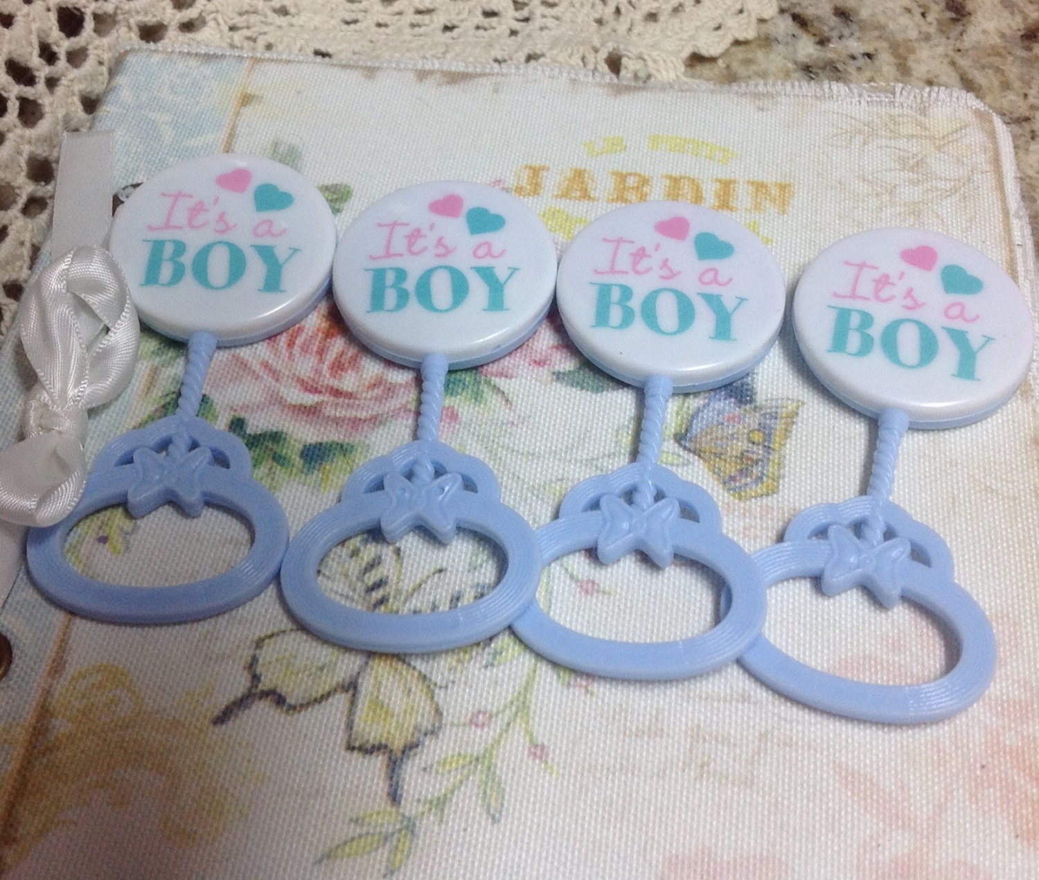 Set of 4 Baby Rattle Party Favors Baby Shower Favors Baby
