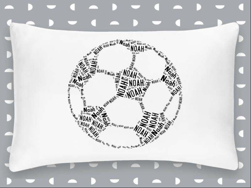 Personalized Pillowcase Soccer Ball Pillow Room Decor Girls