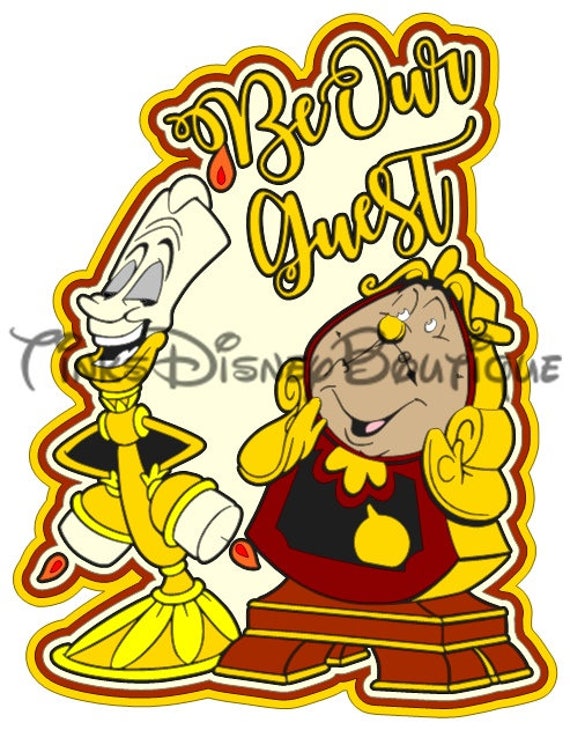Download Beauty and the Beast SVG Be Our Guest Title Disneyland ...