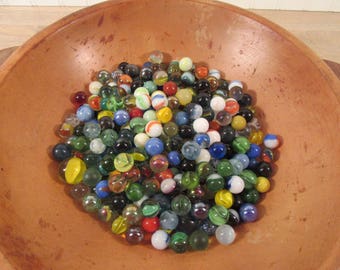 360 vintage glass marbles; toy, games, home decor