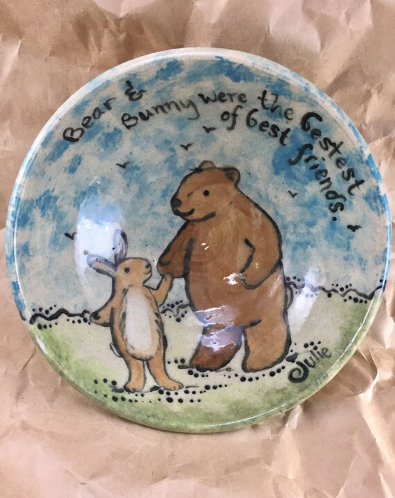 Cute animal bowl cute bowl pottery Woodland animal bowl