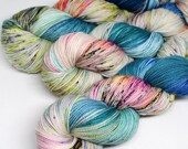 Hand Dyed  Speckled Sock Yarn - SW Sock 80/20 - Superwash Merino Nylon - 400 yards  - Orion