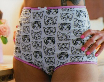 littlefour women's high waisted kitty cat panties