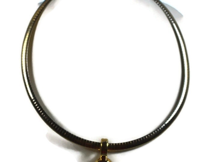 CZ Slide Choker Necklace Flexible Snake Chain Signed MOD Vintage