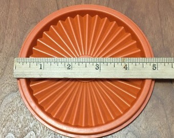 Tupperware Lid, 5" Harvest Pumpkin, Servalier Lid, Tupperware Replacement Lid #812