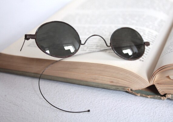 Rare Antique 1800s Sunglasses // Victorian Metal by ifoundgallery