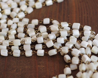 Vintage French Mother of Pearl Chain