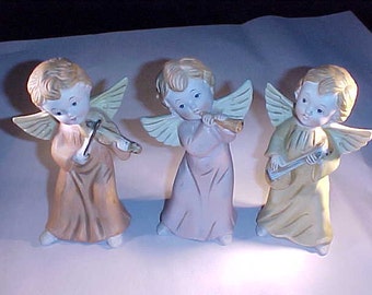 Porcelain Angel Musicians Homco Made in Taiwan