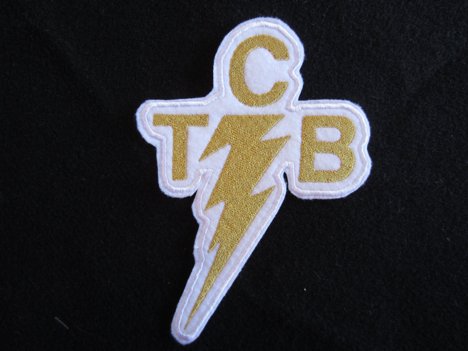 Large Embroidered Iron On Elvis TCB Logo, Iron On Applique, TCB Logo ...