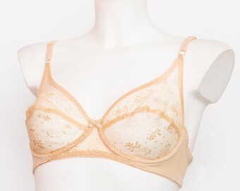bra vintage lace dead stock transparency new old stock