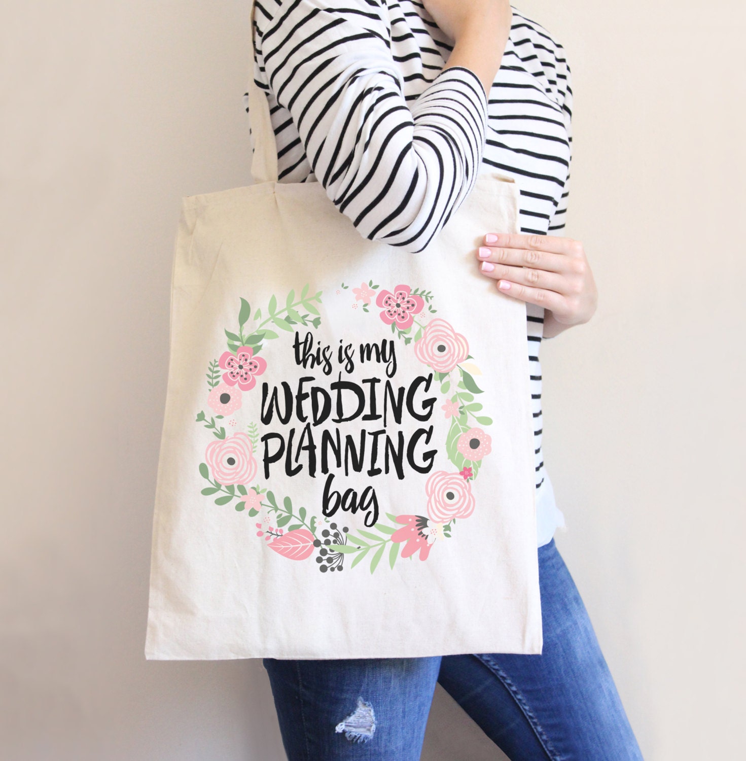 Wedding Planning Tote Bag for Bride or Newlywed Bridal Shower