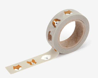 Puppy Washi Tape - craft supplies- spring decor- planner stickers- scrapbooking - decorative tape- Love My Tapes