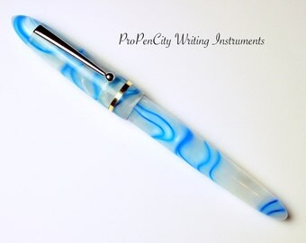 Glacial Streams 1350P Custom Fountain Pen with Jowo Nib