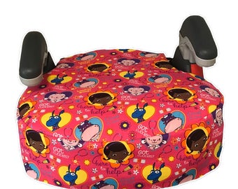 Booster Car seat Cover made with Doc McStuffins fabric