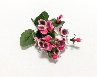 One Bunch Pink Artificial Mini Pansies- Flower Crown, Halo, Wedding Crown, Silk Flowers, Wedding Flowers, Artificial Flowers, Hair Accessory