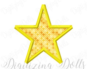 Star Applique 3 Machine Embroidery Design Digital File 2x2 3x3 4x4 5x5 6x6 INSTANT DOWNLOAD