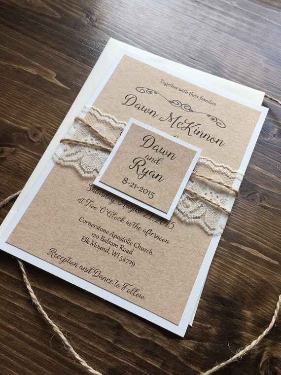 Rustic Wedding Invitation Vintage Shabby Rustic Wedding Invitation Vintage Shabby