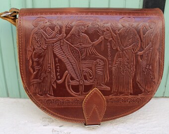 SALE! Leather Saddle Bag,sacoche cuir , Classic Saddle Bag Crossbody Saddle Bag Leather Shoulder Bag sacoche femme pochette cuir