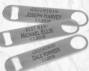 Groomsmen Bottle Opener - Metal Bottle Opener - Wedding Bottle Opener - Personalized Bottle Opener - Gift For Groomsmen - Gift For Best Man
