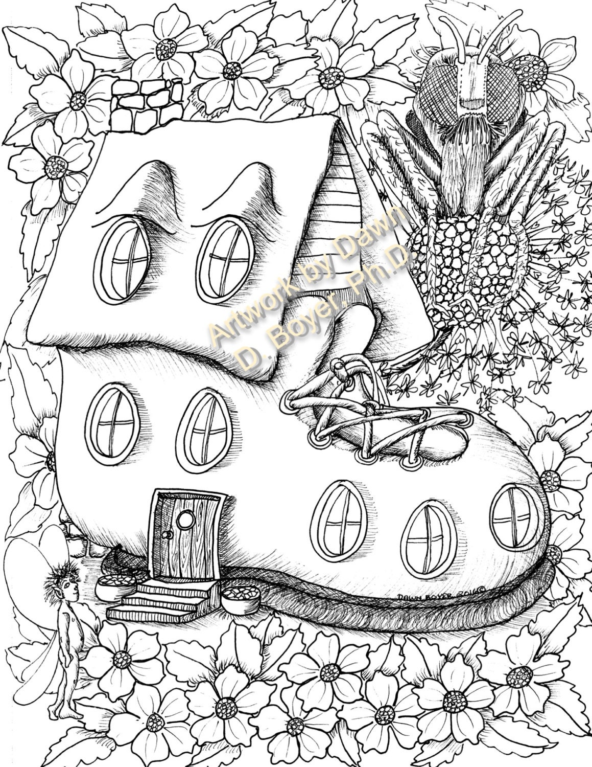 Download Fairy Houses and Fairy Doors Vol 3 and 4 Individual Coloring