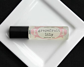 VACATION SALE Grapefruit Lily Perfume, Vegan Perfume Oil, Natural Perfume Oil