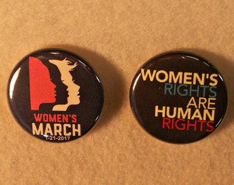 Woman's March Pin, Womans March Button Pin, Woman's March in Washington