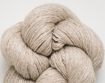 Fallow Field Silk Cashmere Lace Weight Recycled Ecru Yarn, SCH00108