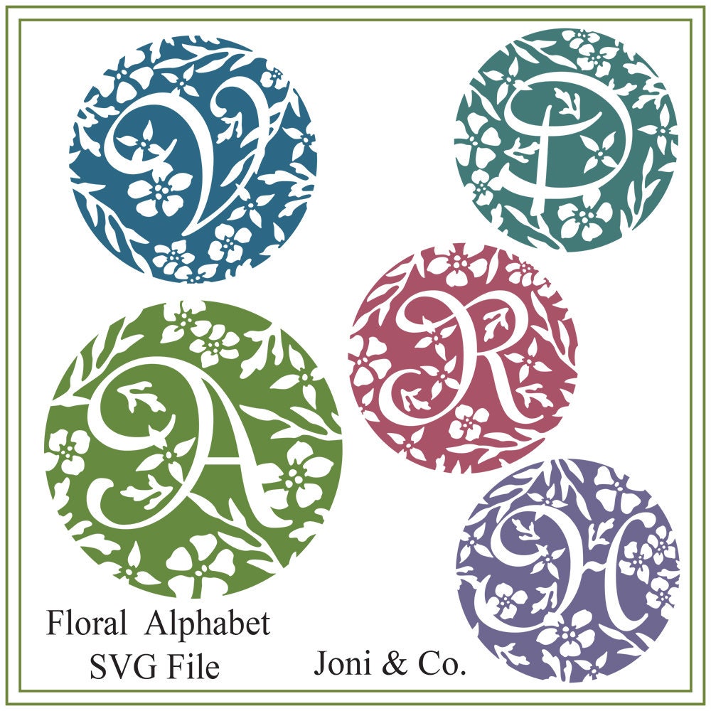 Free Free 283 Floral Monogram Letter Svg SVG PNG EPS DXF File