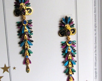 Lunch At The Ritz "Scroll And Feather" Post Earrings